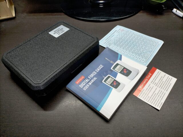 GOYOJOのデジタルフォースゲージの同梱品