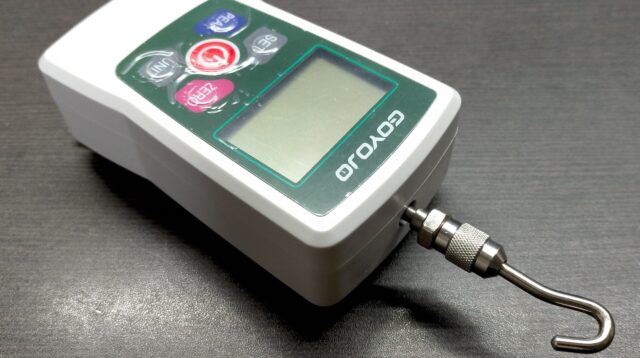 釣糸の強度を測りたくてフォースゲージを購入してスタンドを自作