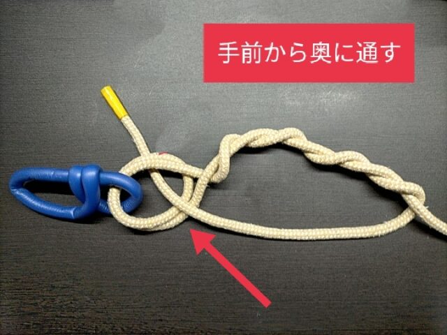 手前から奥に通す