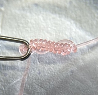 キレイに結べたクリンチノットの拡大画像