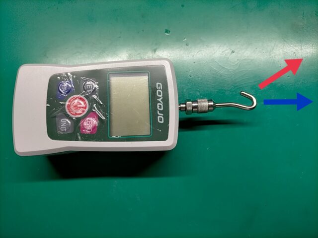 GOYOJOのデジタルフォースゲージは引っ張る方向に注意